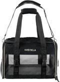 Katziela Airline Compliant Quilted Companion Cat & Dog Carrier - Black