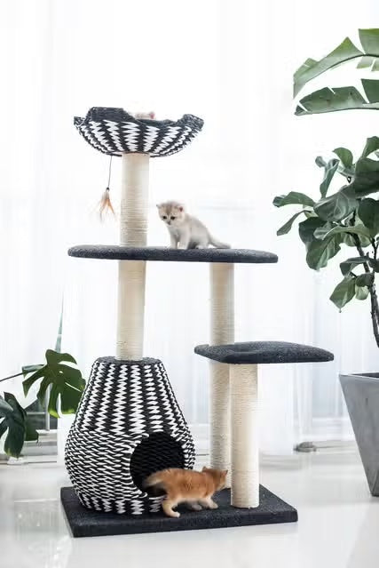 PetPals Ace - Natural, Sustainable Handwoven Cat Tree