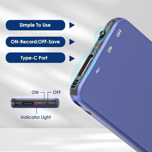 128GB Professional Voice Recorder - 1536KB Superior Sound Quality, Vormooi Premium Metal Recording Device with 40Hrs Battey Time, Ideal for Interview Class Lecture Meeting