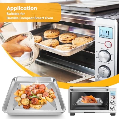 11.77" × 11.77" Toaster Oven Pan for Breville Smart Oven BOV800XL, Smart Oven Plus BOV810BSS, Smart Oven Pro BOV845BSS, Smart Oven Air BOV900BSS, Fits for Ninja SP100 SP101 SP201 Air Fry Oven