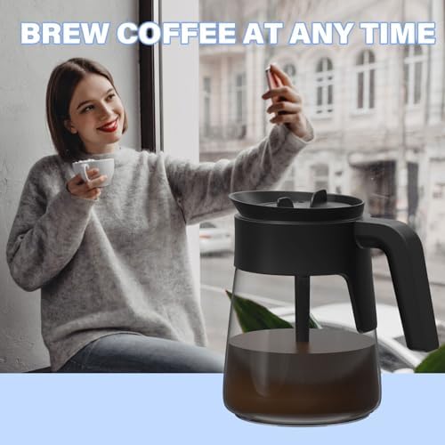 12 Cups CM401 Coffee Carafe Replacement Compatible with Ninja Coffee Maker CFP101 CFP201 CFP301 CFN601 CFP200 CFP250A CFP300 CFP305 CFP307 CFN602 CM400 CM401 CF090 CF091 CF092