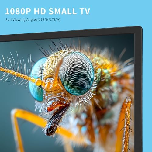 14 inch Flat Screen TV,Small TV with Digital ATSC Tuner,Antenna and HDMI/USB Ports,12 Volt Charger Cable for Car/Kitchen