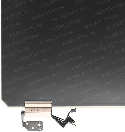 15.6in LCD UHD Touch Screen Digitizer Replacement Whole Hinge-up Assembly for HP Spectre X360 15-EB 15-EB0073TX 15-EB0081NR 15-EB0083NR 15-EB1043DX L97633-001 (OLED Cable Version, Brown)