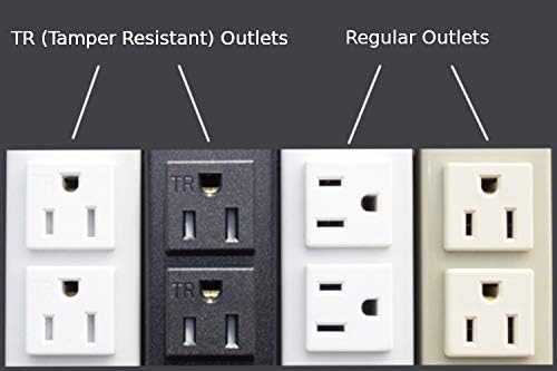 12” Hardwired Power Strip (NO Power Cord), 4 Tamper Resistant Outlets (NEMA 5-15R - NOT 20Amp), with Ears (with mounting tabs on Both Ends), USB, White