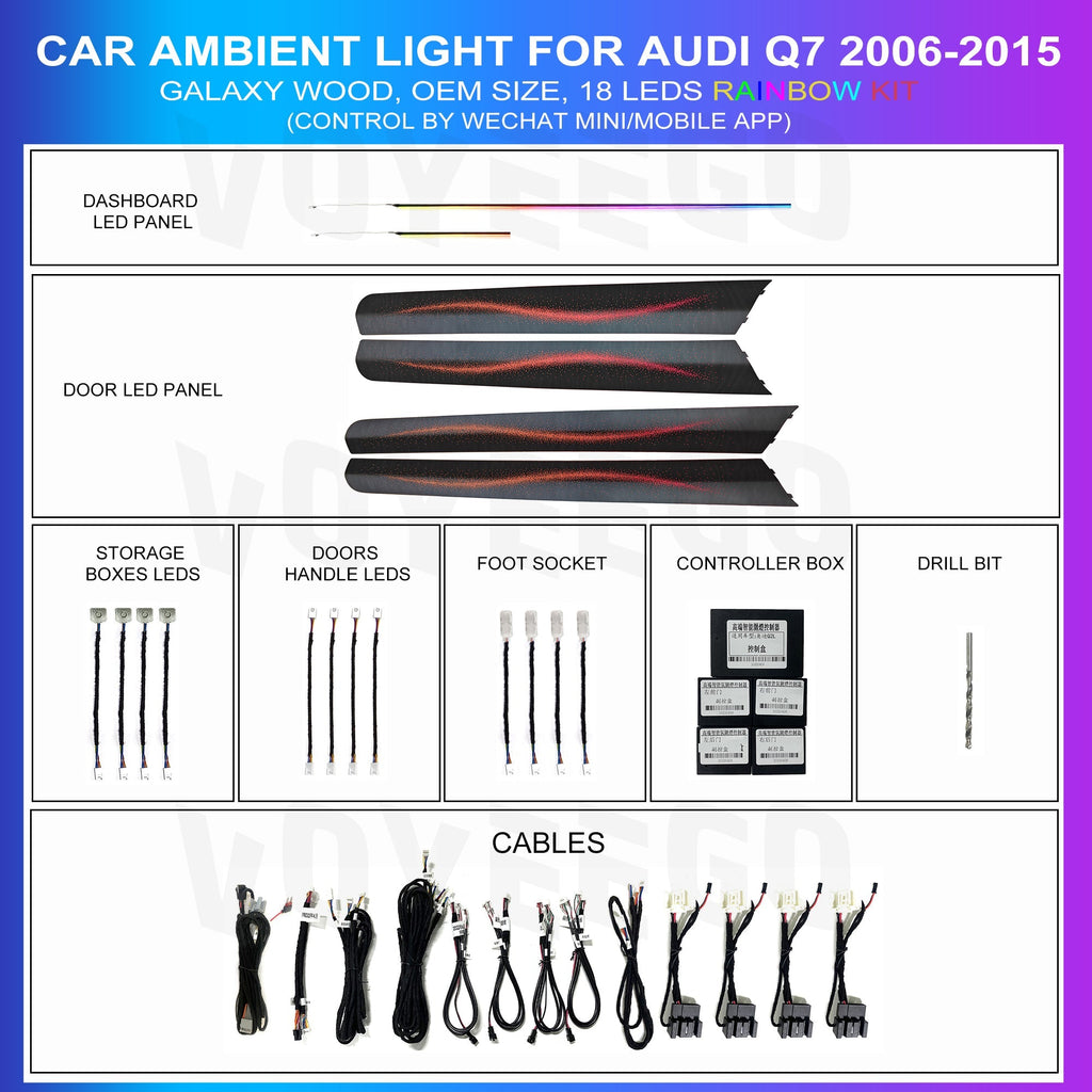 Q7 2006-2009 Ambient Lighting | Galaxy Rainbow