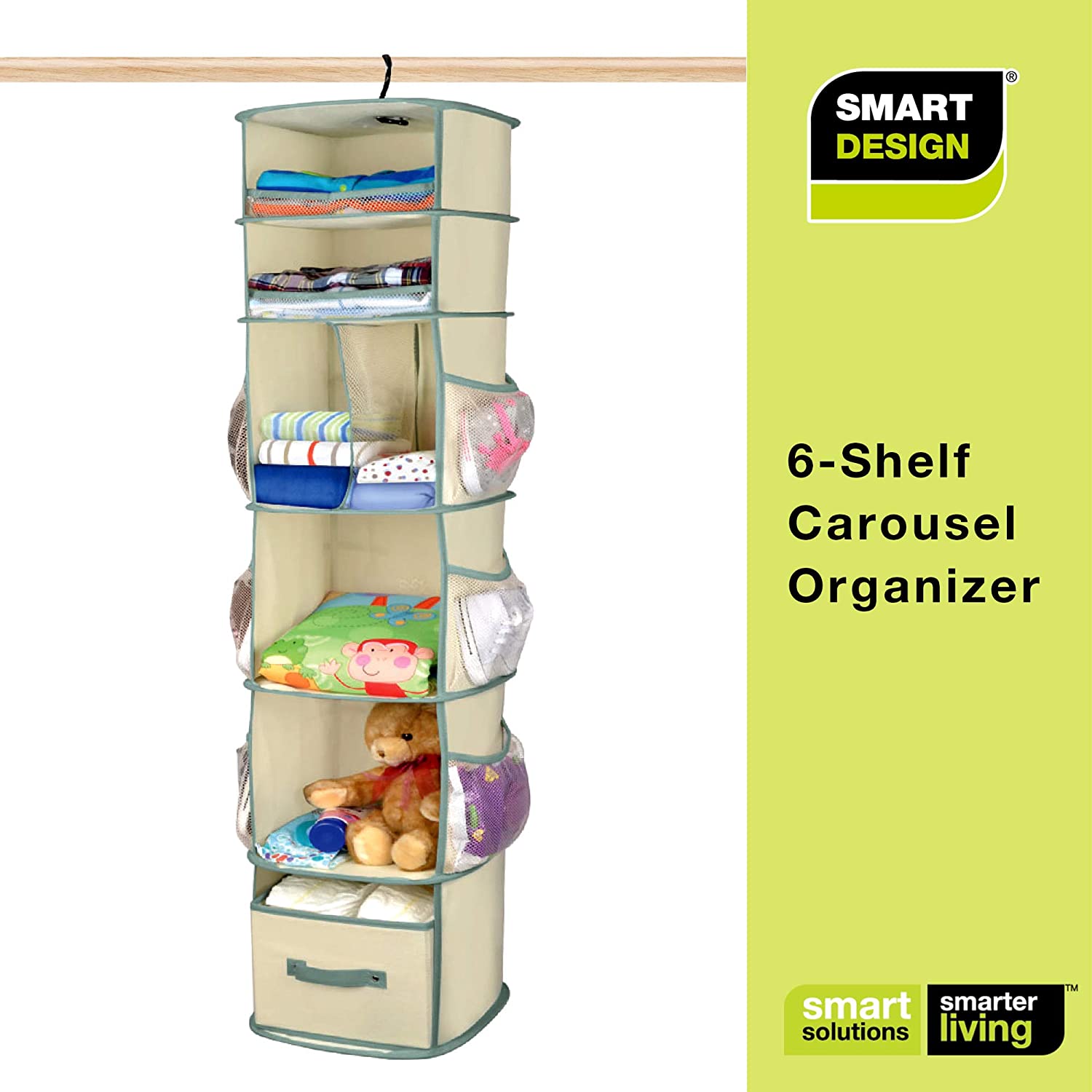 6-Pocket Smart Carousel Organizer