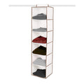 6-Shelf Hanging Closet Organizer with Velcro Hook and Loop