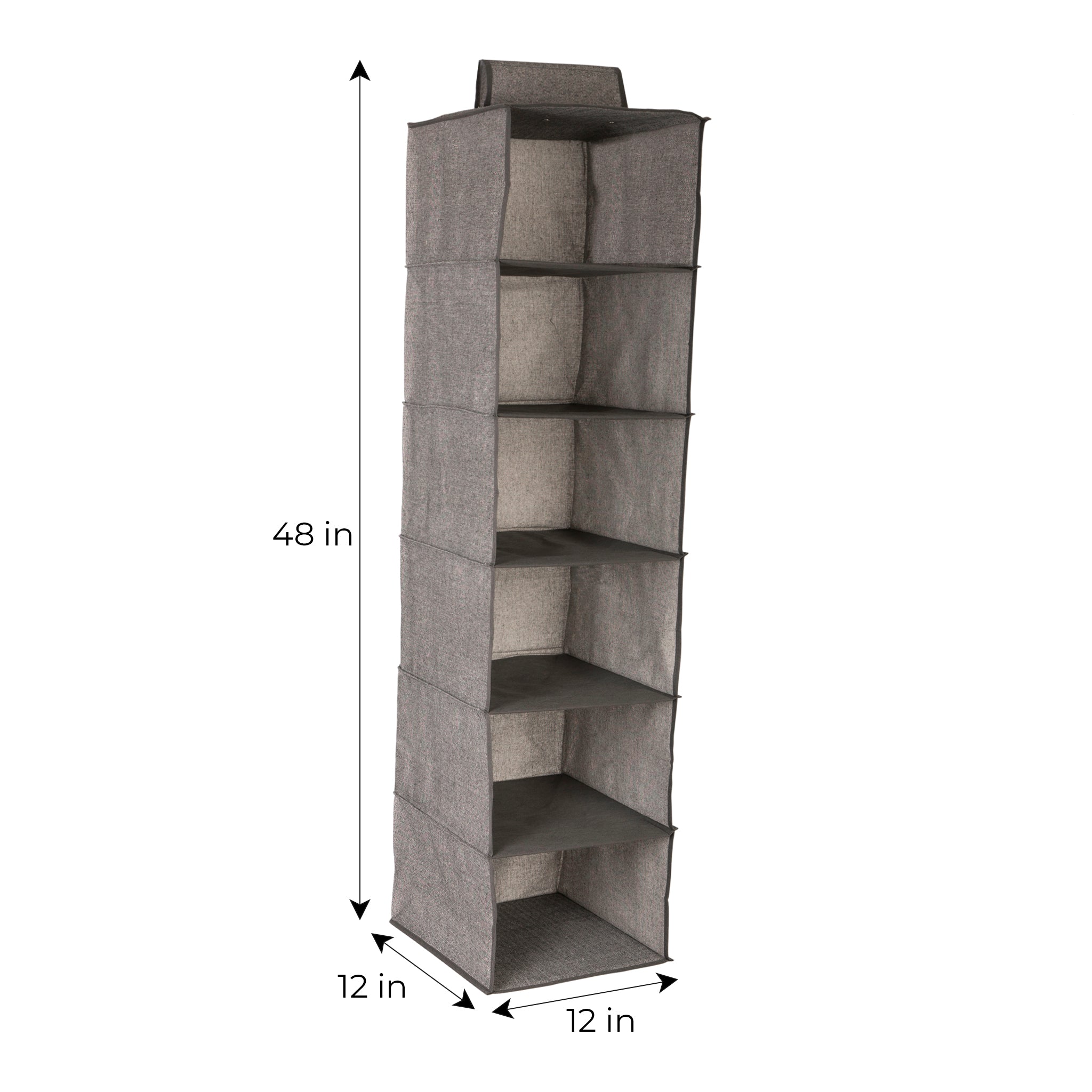 6-Shelf Hanging Closet Organizer with Velcro Hook and Loop
