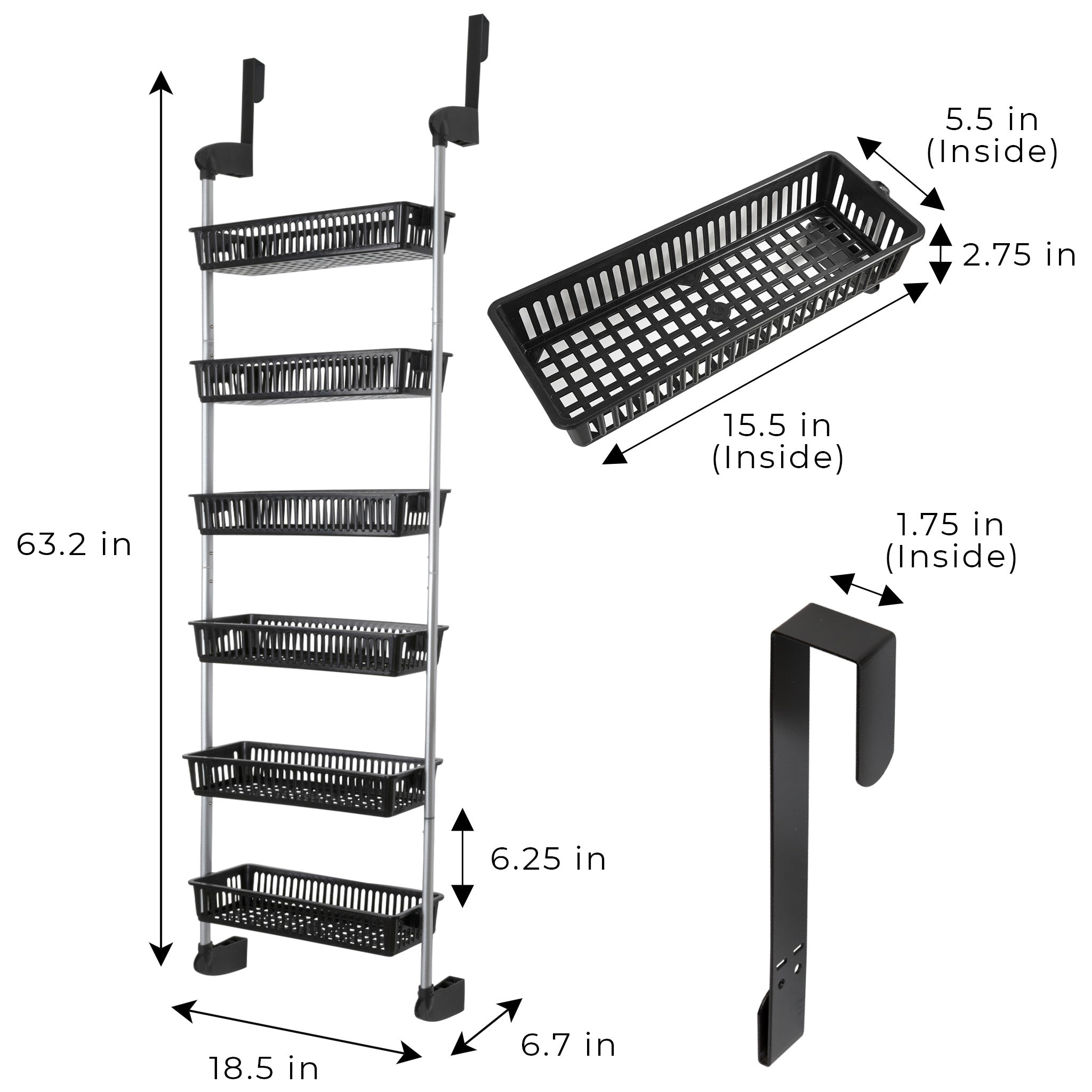 Over The Door Pantry Organizer - Multiple Sizes