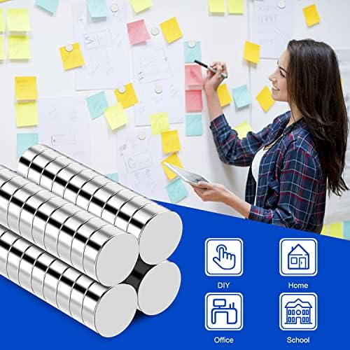 120Pcs Small Magnets, 10x2mm Rare Earth Magnets, Tiny Neodymium Fridge Magnets for Crafts, Small Strong Round Magnets for Refrigerator, Whiteboard, Crafts and Kitchen Cabinet, Office Magnets