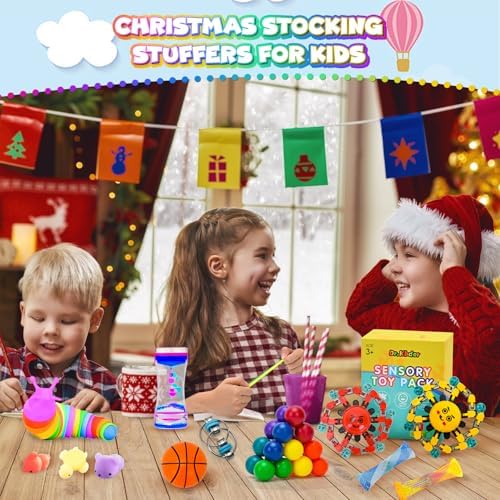 15 Pack Sensory Fidget Toys Bulk Easter Basket Stuffers Gifts for Kids Age 5-7, 8-12, Autism Quiet Figette Toys School Classroom Autistic Calm Down ADHD Stress Anxiety Party Favors Box for Adult Teens