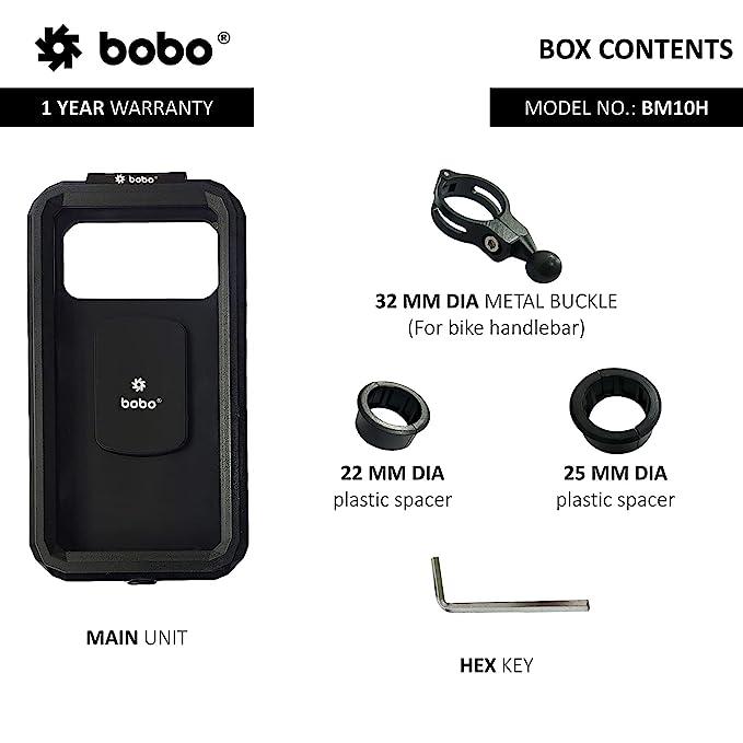 BOBO BM10H/M Fully Waterproof Bike Phone Holder