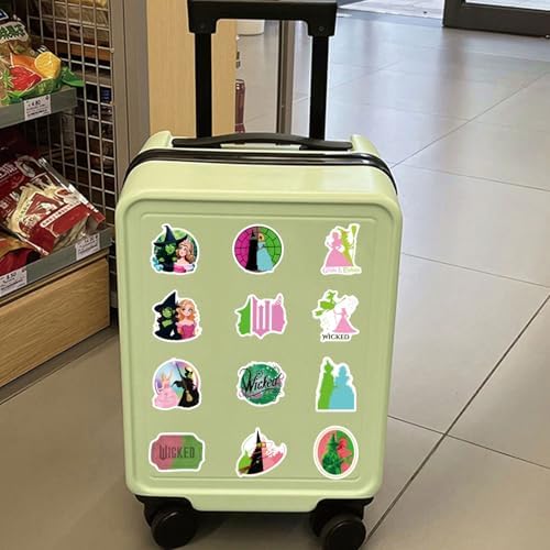 128Pcs Wicked Stickers Pack, Witch Aesthetic Vinyl Waterproof Sticker Decals for Water Bottle,Laptop,Phone,Skateboard,Scrapbooking,Bumper Choice for Teens Adults Fans for Party Supply