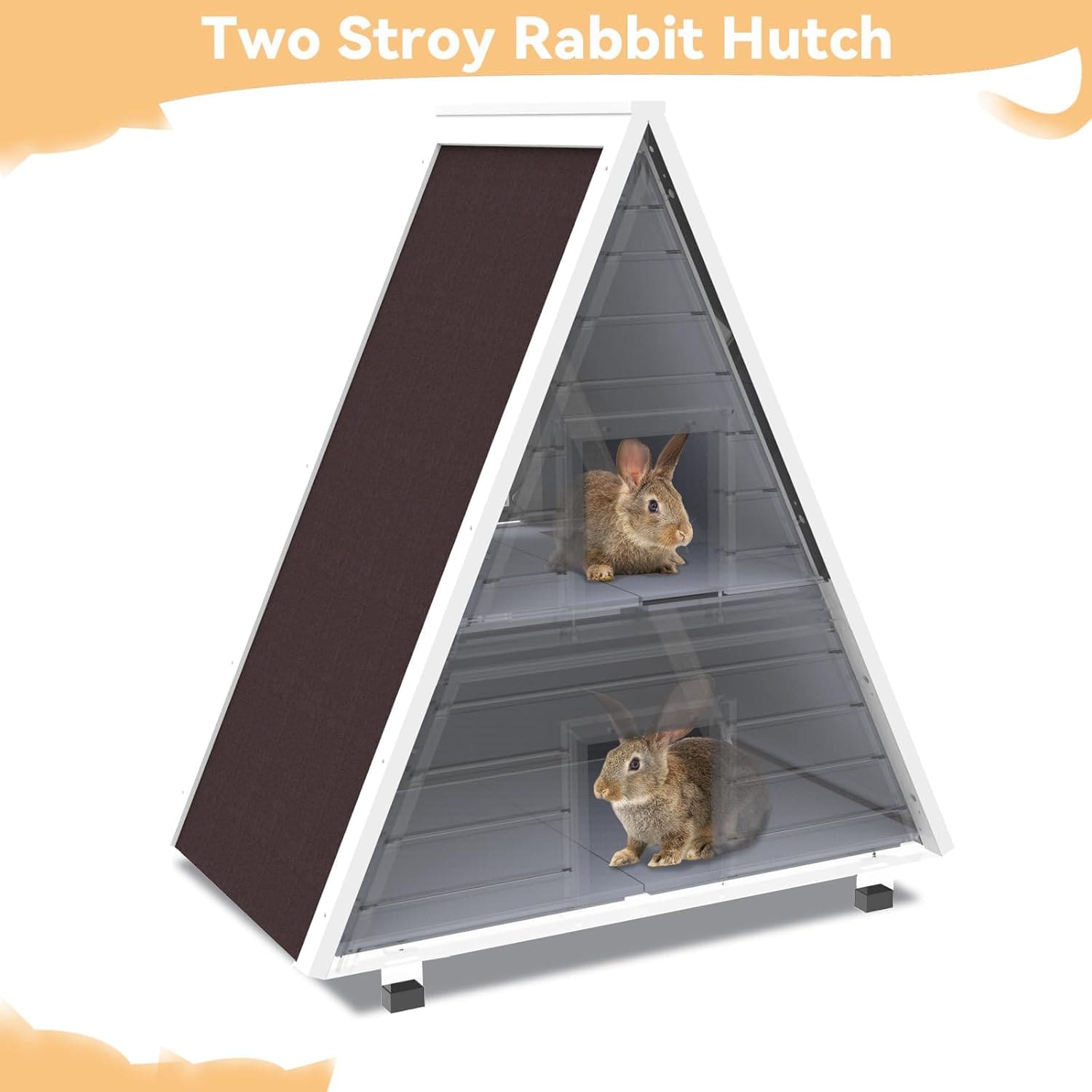 PETSFIT 2 Story Outdoor Cat House with Escape Door