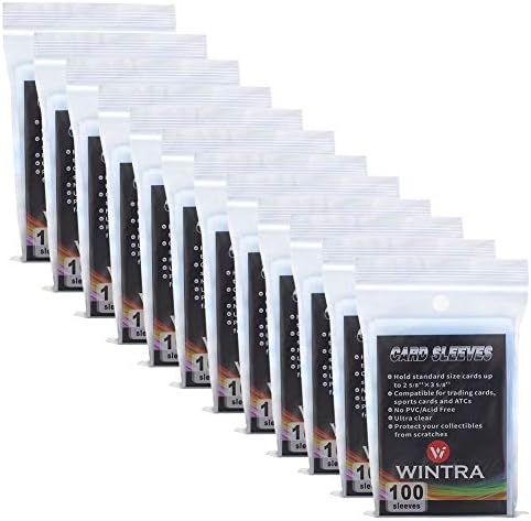 1200 Count Ultra Clear Penny Card Sleeves,Soft Card Protectors for Baseball Cards, Sleeved Trading Cards