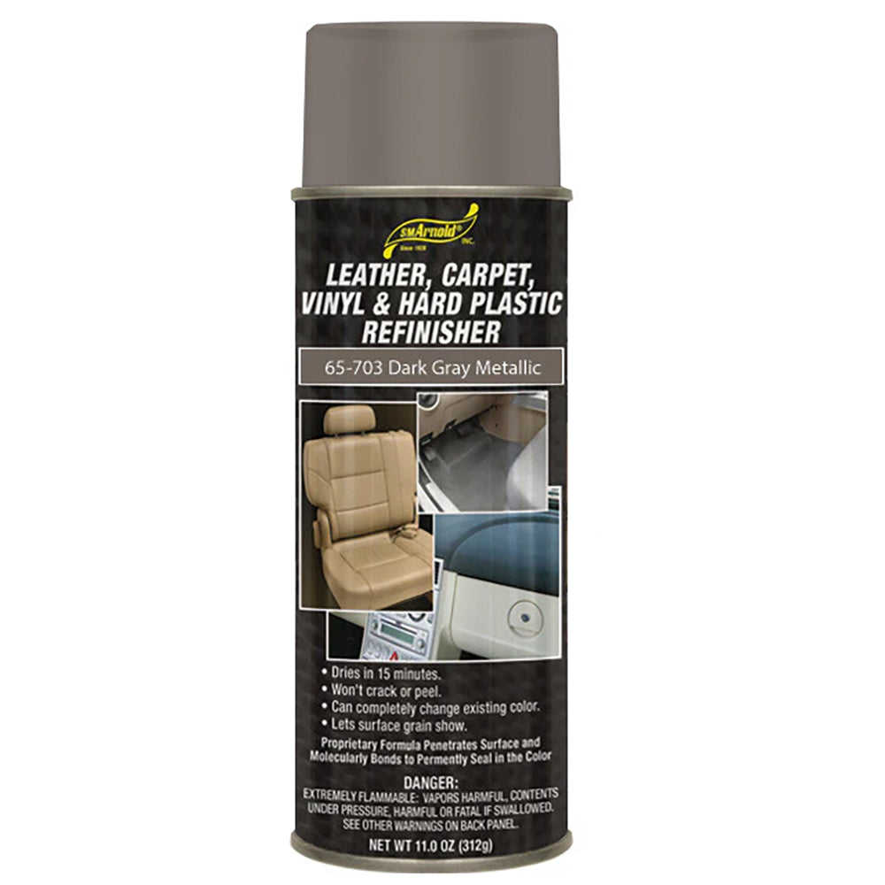 SM Arnold Leather, Vinyl & Hard Plastic Refinisher, 65-703 - Dark Gray Metallic