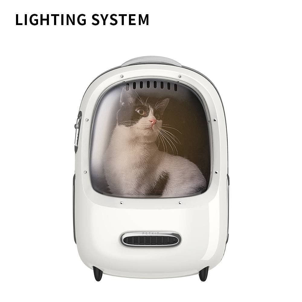 PetKit Breezy Dome 2 Smart Cat Backpack – Ventilated with Fan & Light, Airline Compliant
