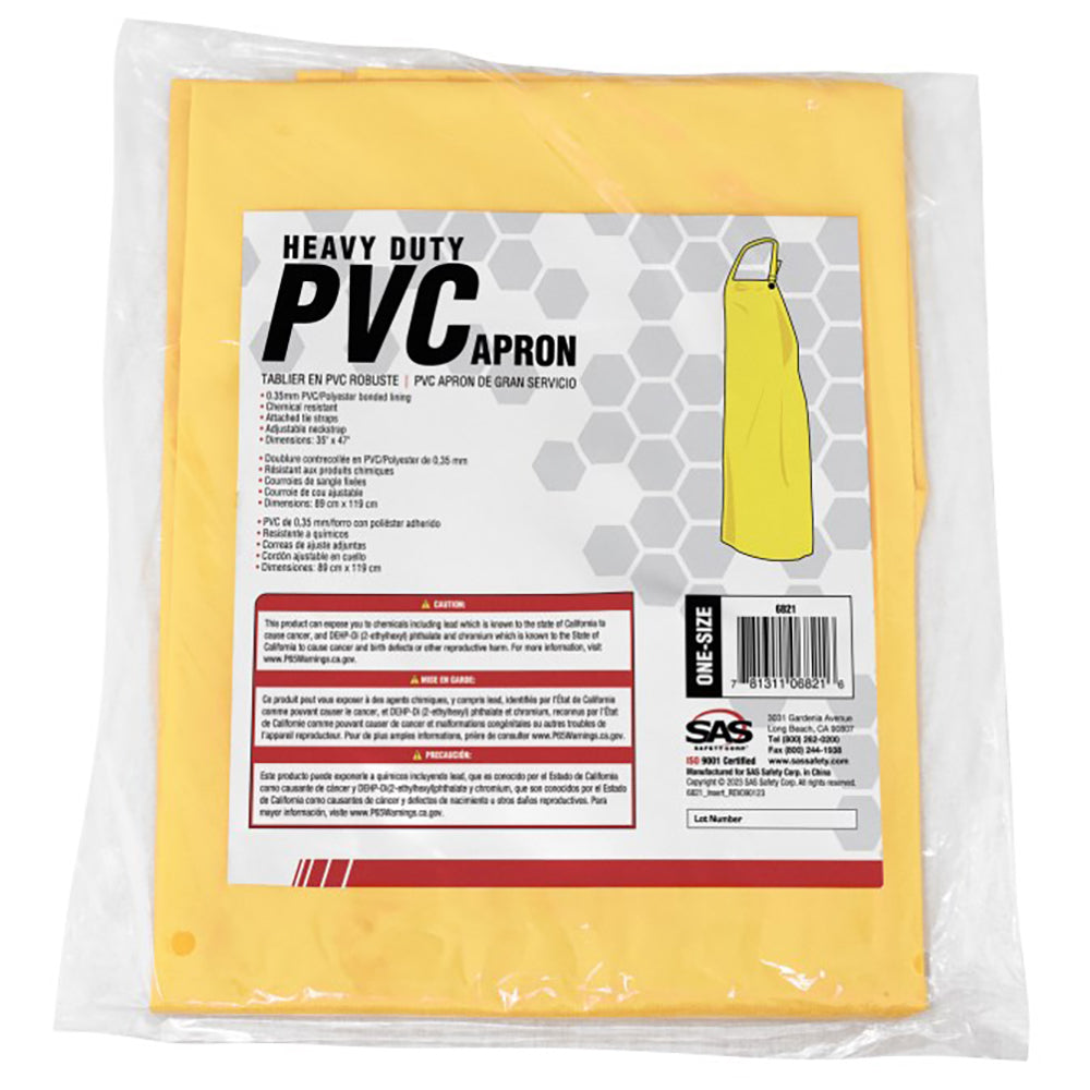 SAS Heavy Duty PVC Apron, Yellow