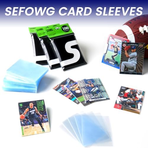 1200 Counts Card Sleeves, Penny Clear Card Sleeves for Trading Cards, Baseball Card Sleeves, Trading Card Sleeve, Soft Sports Card Sleeves, Plastic Card Protector Sleeves for Football Game Cards, MTG