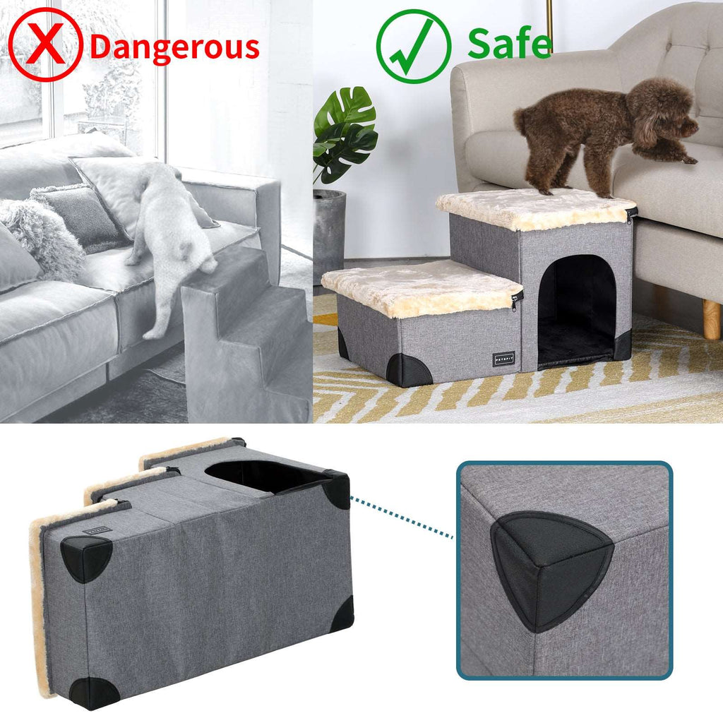 PETSFIT Pet Steps 3 in 1 Multi Use with Storage Room