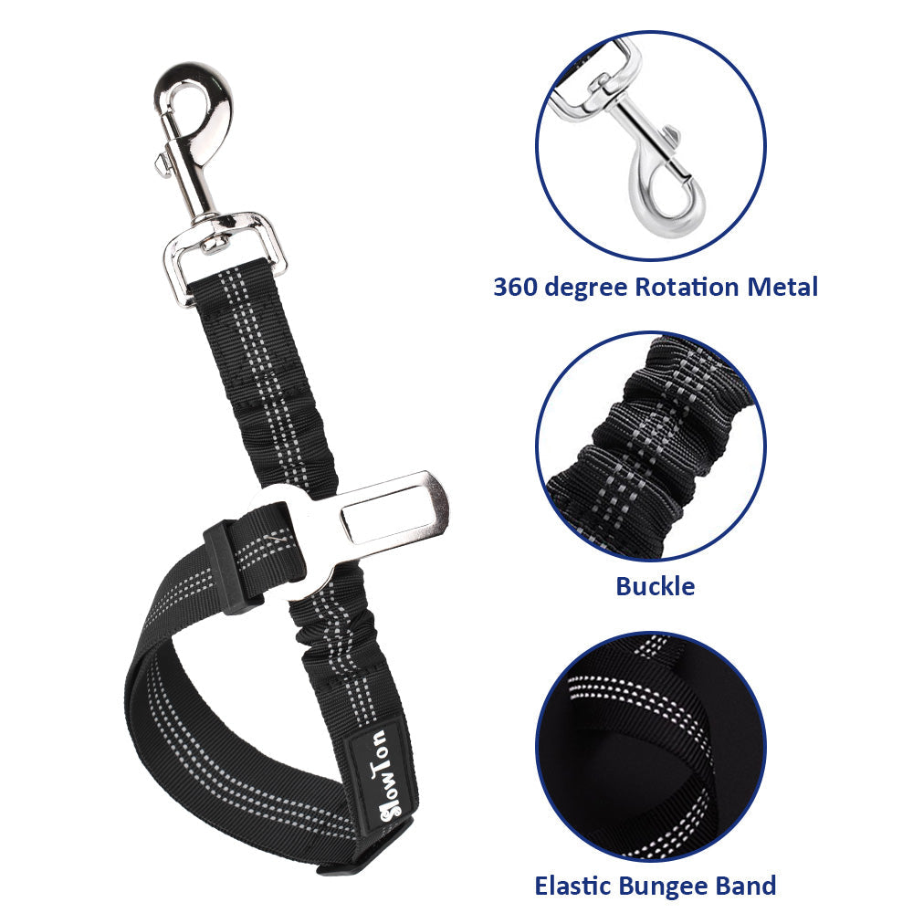 Dog Car Harness & Seat Belt - Canvas Blue