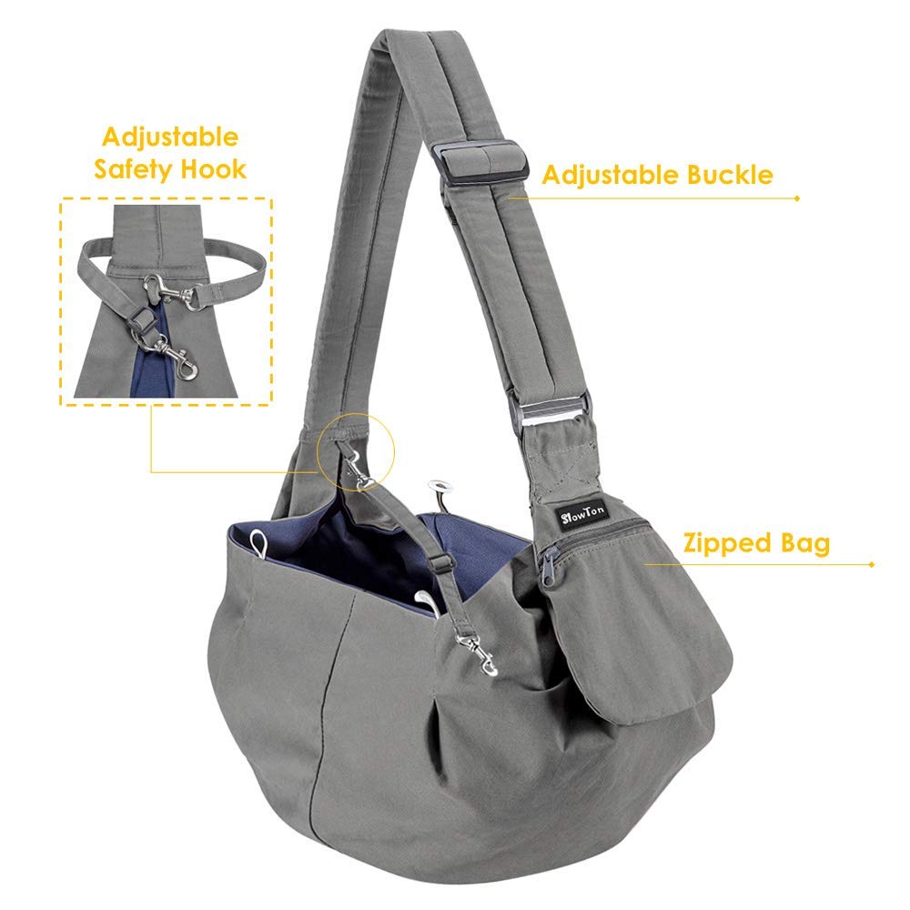 Pet Hand Free Sling Bag - Grey