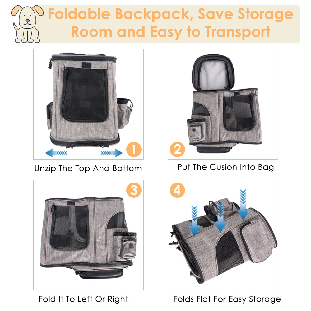 Pet Carrier Backpack - Grey