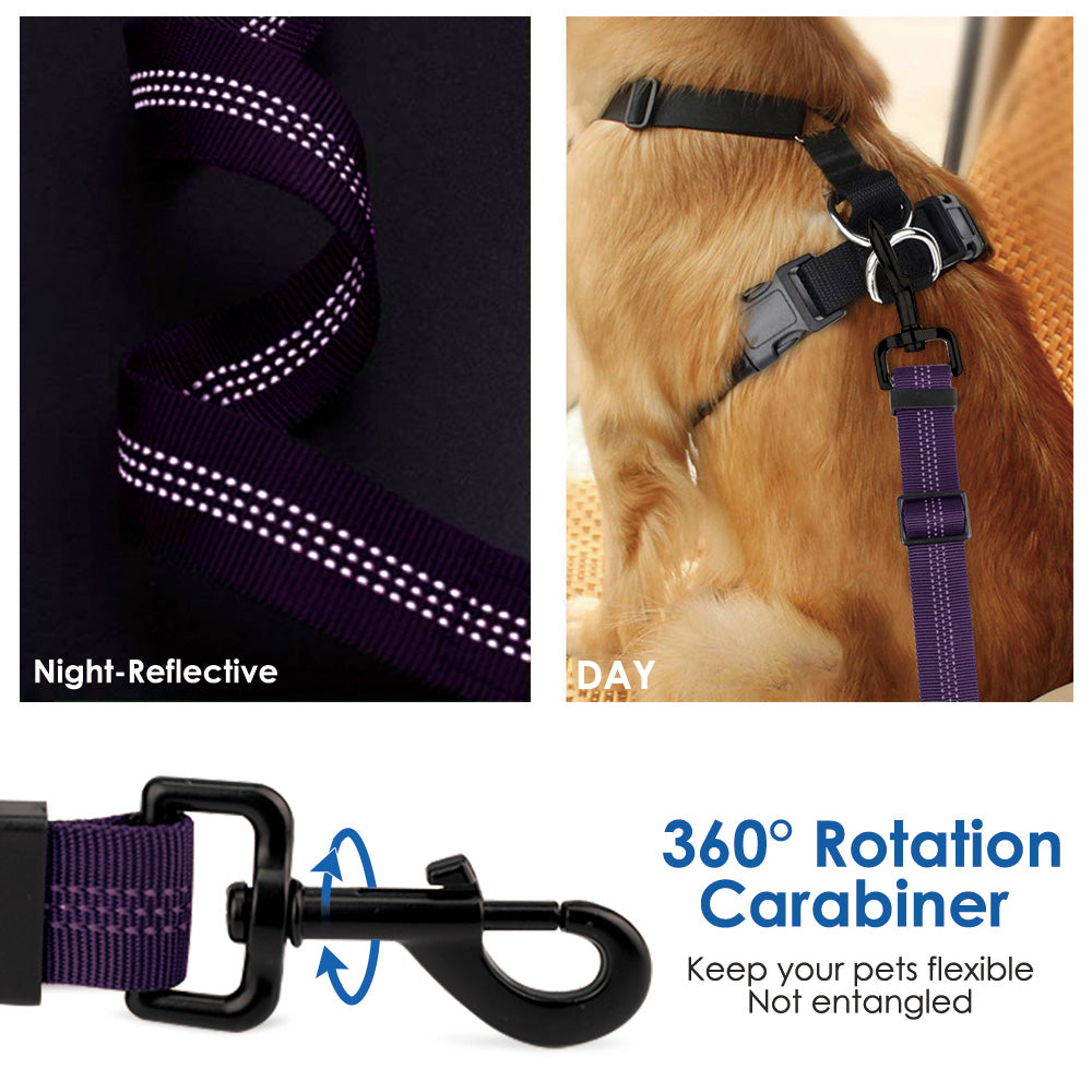 2 Pack Lartch Bar Attachment Seat Belt - Purple