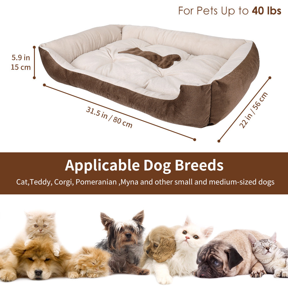 Warming Dog Bed - Coffee