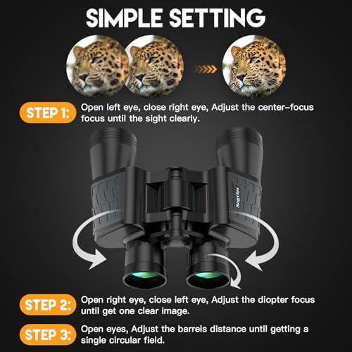 10x50 Binoculars for Bird Watching -High Power Binoculars for Adult,HD Optical System Non-Slip Grip, Waterproof Binoculars for Outdoor