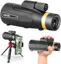 12x60 Monocular Telescope with Smartphone Holder & Sturdy Tripod, High Powered SMC & BAK4 Scope, Birthday Gifts for Men Dad Him Husband Teen, Outdoors Survival Hiking Gear, White Elephant Gift