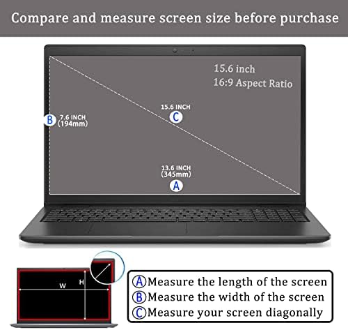 15.6-inch Tempered Glass Anti Blue Light Screen Protector for HP/Dell/Acer/ASUS/Samsung/Lenovo/Samsung/MSI/LG 15.6-inch 16:9 Laptop Eye Protection Screen Shield, 9H Hardness, Ultra HD