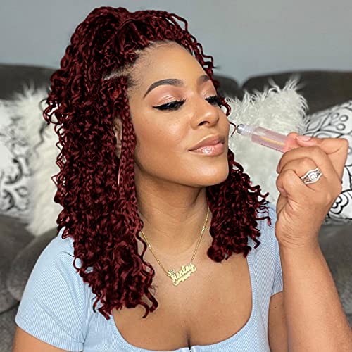 12inch Goddess Box Braids Crochet Hair Boho Box Braids with Curly Ends Bohemian Crochet Braids Pre-looped Synthetic Crochet Hair for Black Women (12inch(Pack of 8), TBUG)
