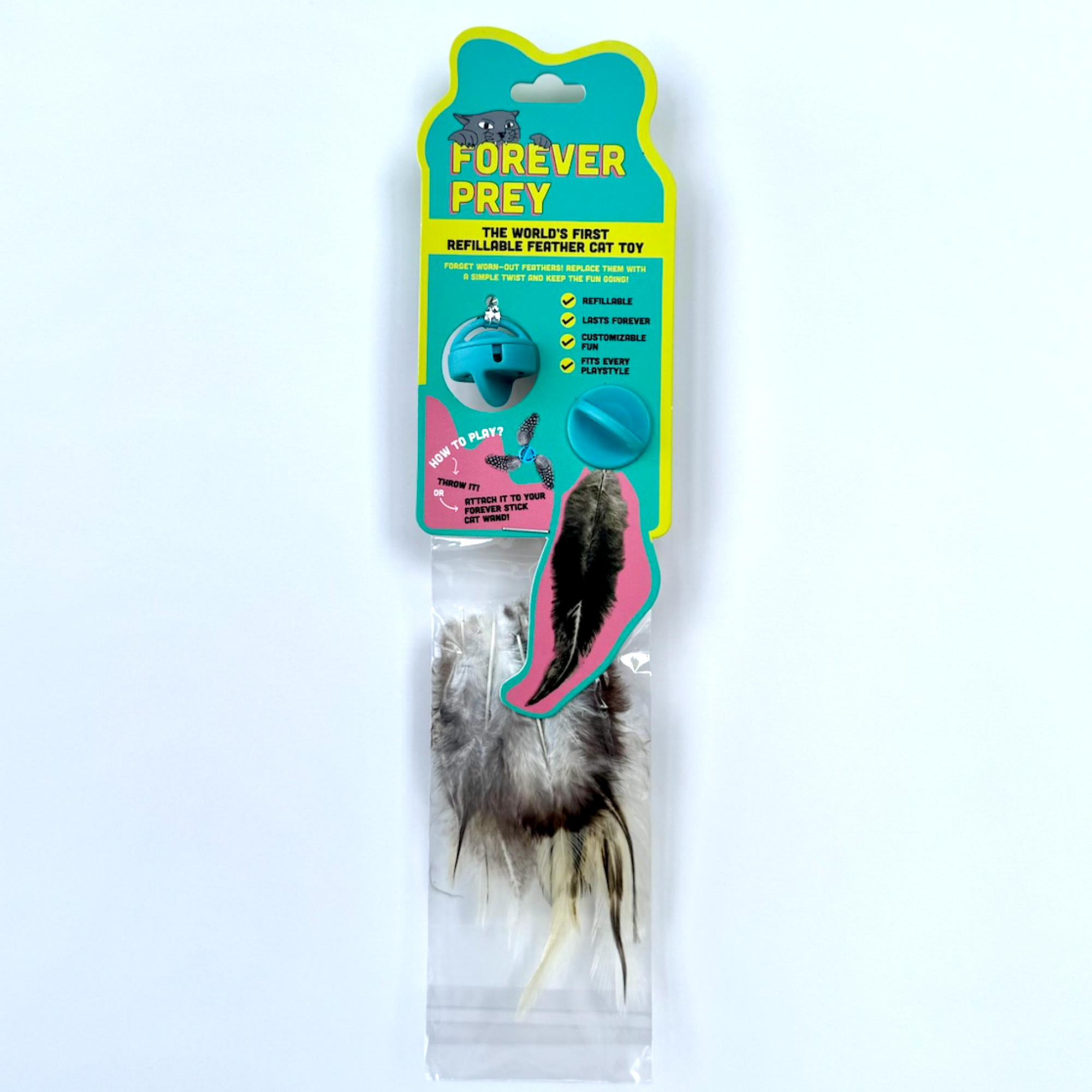 Repounce Forever Prey™ - World's First Refillable Feather Toy