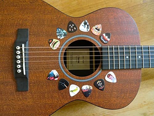 12 x Classic Albums Guitar Pick Set. Guitar Plectrums For Every Guitarist. Double Sided Printing. Picks Sized 0.46, 0.71, 0.81, 0.88, 0.96 And 1.2 mm Included (Set 1)