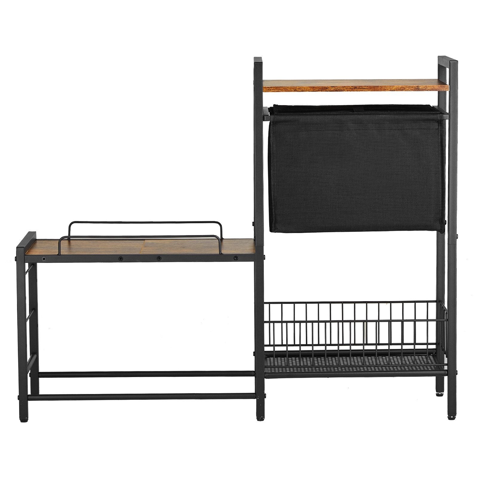 Pet Feeding Station with Storage for Dog Food and Toy Organizer - Raised Dog Bowls
