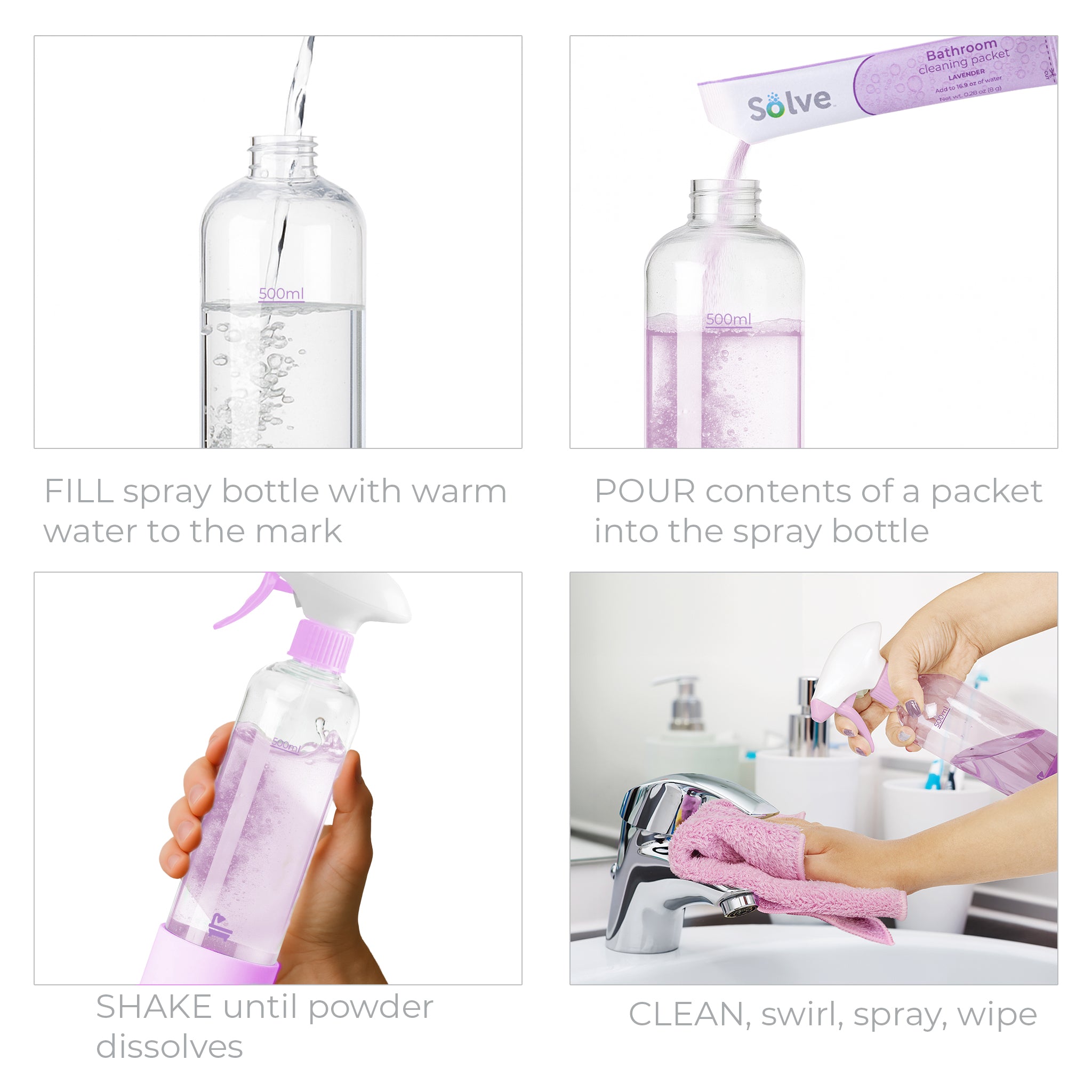 Solve™ Cleaning Packets – 6 Pack - Scented Collection