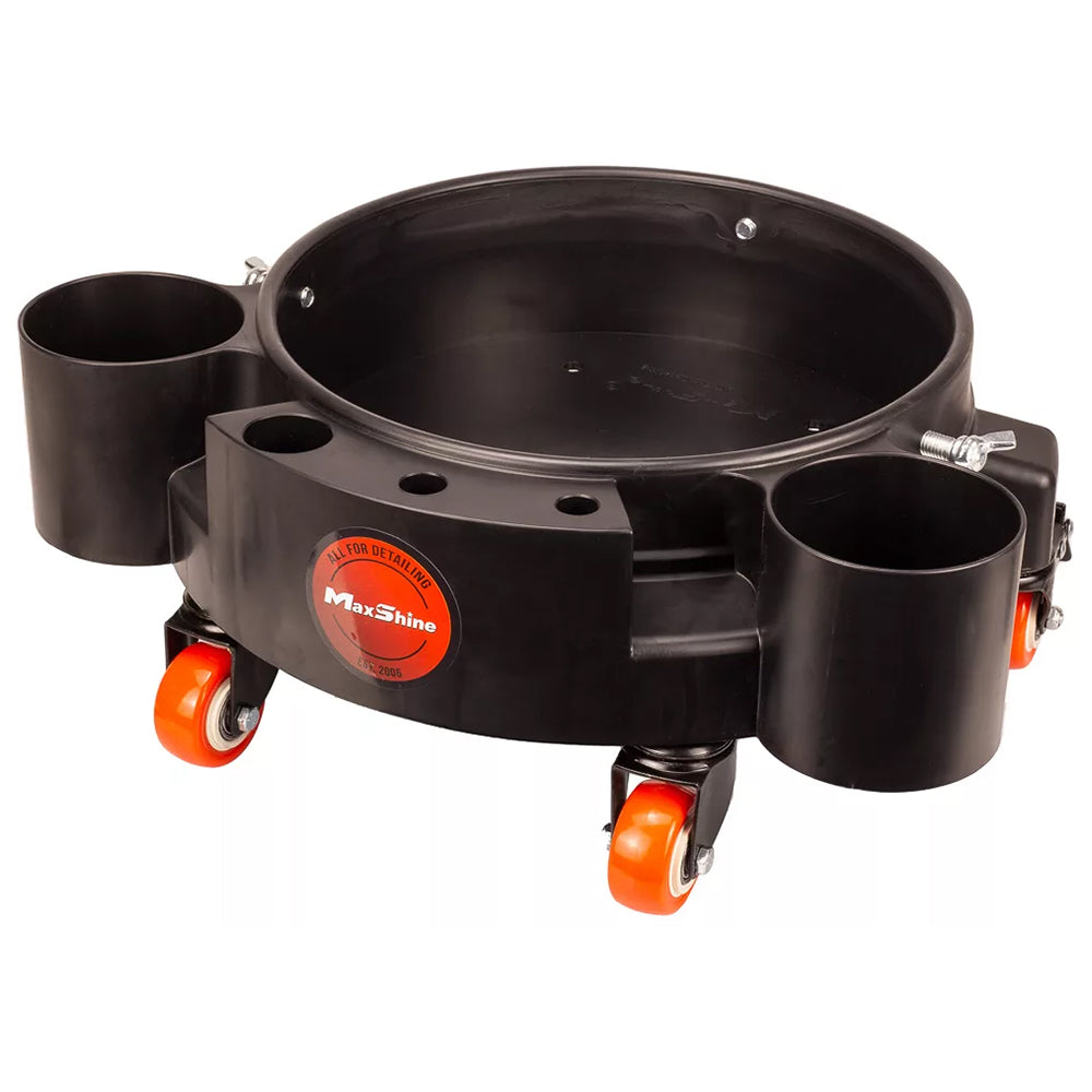 MaxShine Rolling Bucket Dolly - Black