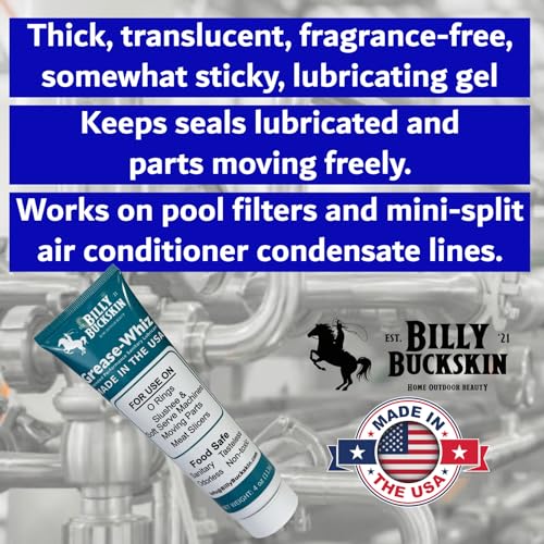 12 x 4 Oz. Tube Grease Whiz Plus, Commercial Food Grade Grease for Food Service Equipments, Grease for Mixers, Beer Kegs, Ice Cream & Slushee Machines, Water Filter, Meat Slicers by Billy Buckskin Co.
