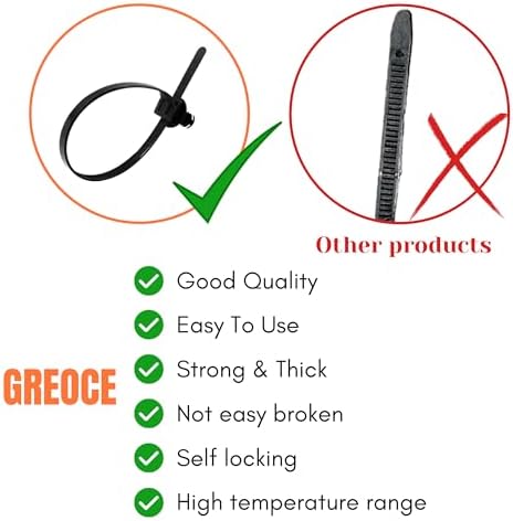 100PCS 8.3" Fir Tree Push Mount Zip Ties Heavy Duty Nylon Cable Ties, Cable Management Indoor Oudoor UV Resistant Self Locking for Automotive Wiring, Cars, Boats, Engine Bay Wire (BLACK, 8.3IN)