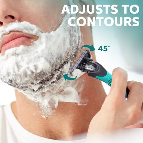 150 Pcs Men's Disposable Razors Bulk 3 Blade Men Razors for Head Sensitive Skin Comfortable Shave