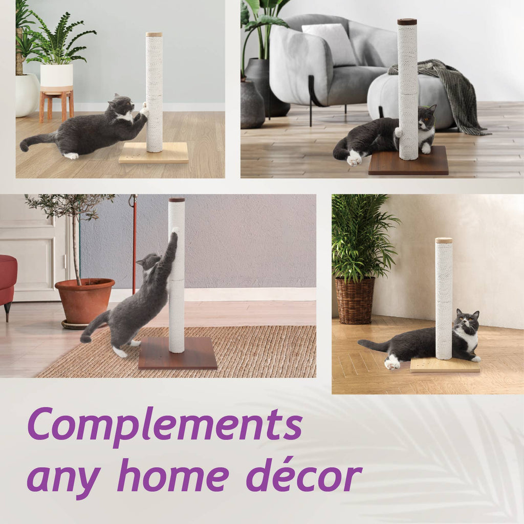 Necoichi Premium Comfort Cat Scratching Post – Sturdy, Stylish, Replaceable Pad