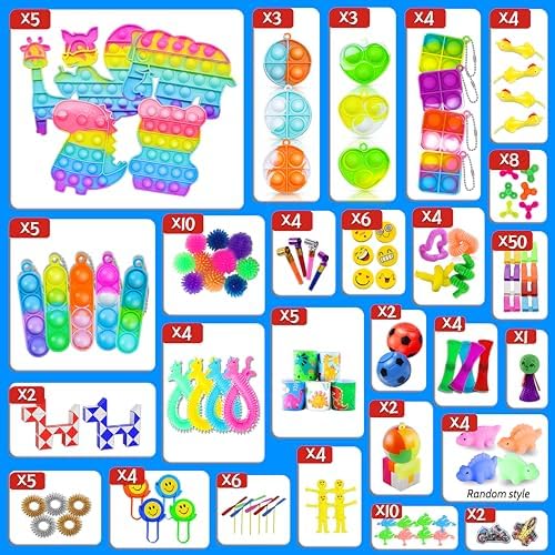 1000pcs Party Favors Goodie Bags for Kids, Fidget Toys Pack, Stocking Pinata Stuffers, Birthday Gifts, Classroom Prize, Treasure Box, Carnival Prizes, Easter Eggs Fillers