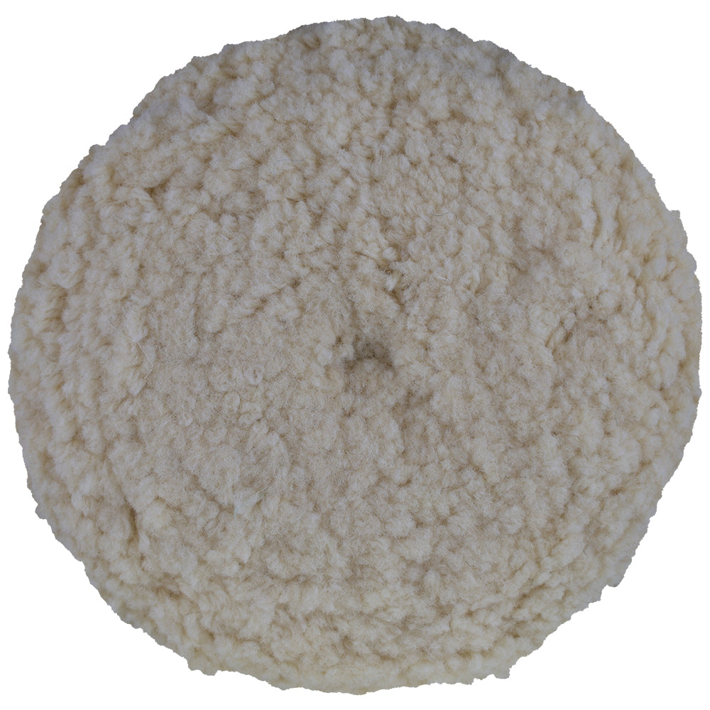 Buff and Shine Wool Compounding Pad with Loop Backing - 6"