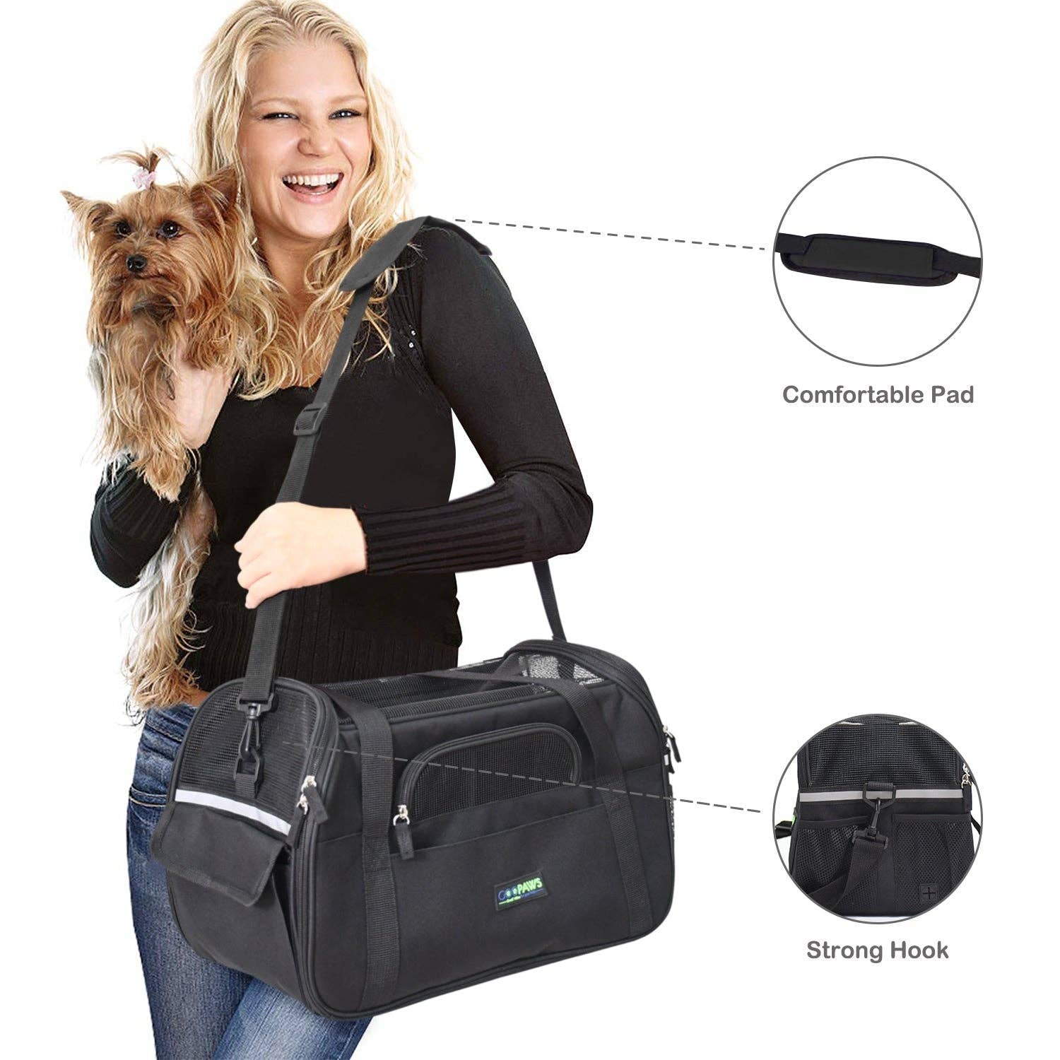 Jespet Paws Soft Sided Small Dog Carrier Comfort for Travel