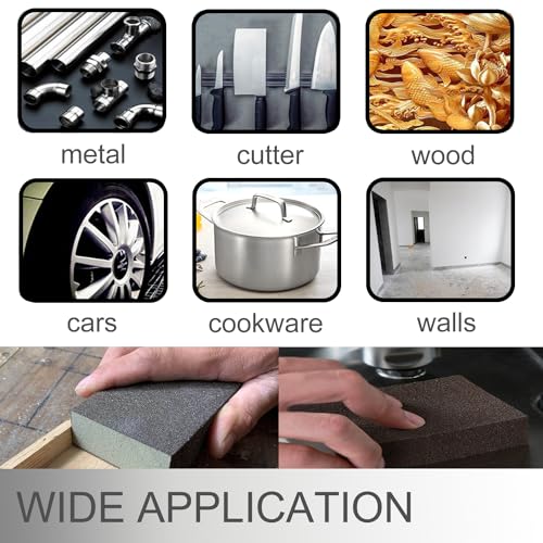 12Pcs Sanding Sponge 120 Grit Medium Sanding Blocks for Drywall Metal Wood Washable and Reusable