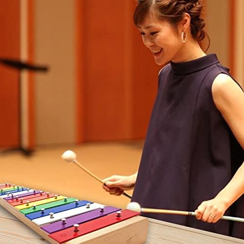 15 Tone Xylophone Glockenspiel Colorful Wooden Xylophone Xilofono Instrument with 2 Mallets for Beginner