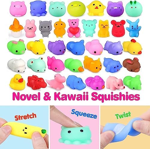 124 Pcs Party Favors for Kids 4-8-12, Pop Fidget Treasure Box Toys, Goodie Bag Fillers, Pinata Stuffers, Treasure Chest, Carnival Prizes, Prize Box Toys for Kids Classroom