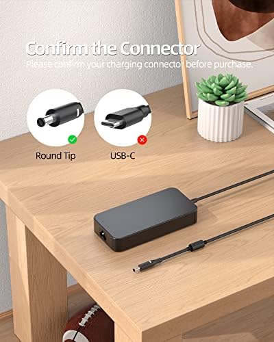 130W AC Charger Fit for Dell Vostro 7500 7590,Inspiron 7590 7591 7501 7790 5400 5401 5490 5491,XPS 15 7590 AIO Laptop Adapter Power Supply Cord