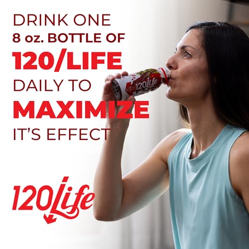 120/Life Blood Pressure Support, Beet Root Juice, Pomegranate Extract, Cranberry Juice, Tart Cherry, Hibiscus, and Magnesium (8 Fl Oz, Pack of 14) - Gluten-Free & Vegan